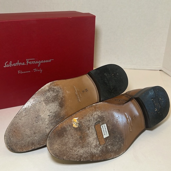 Salvatore Ferragamo Gerard Studio Edition Tan Calf size 8 Original Box - Picture 7 of 8